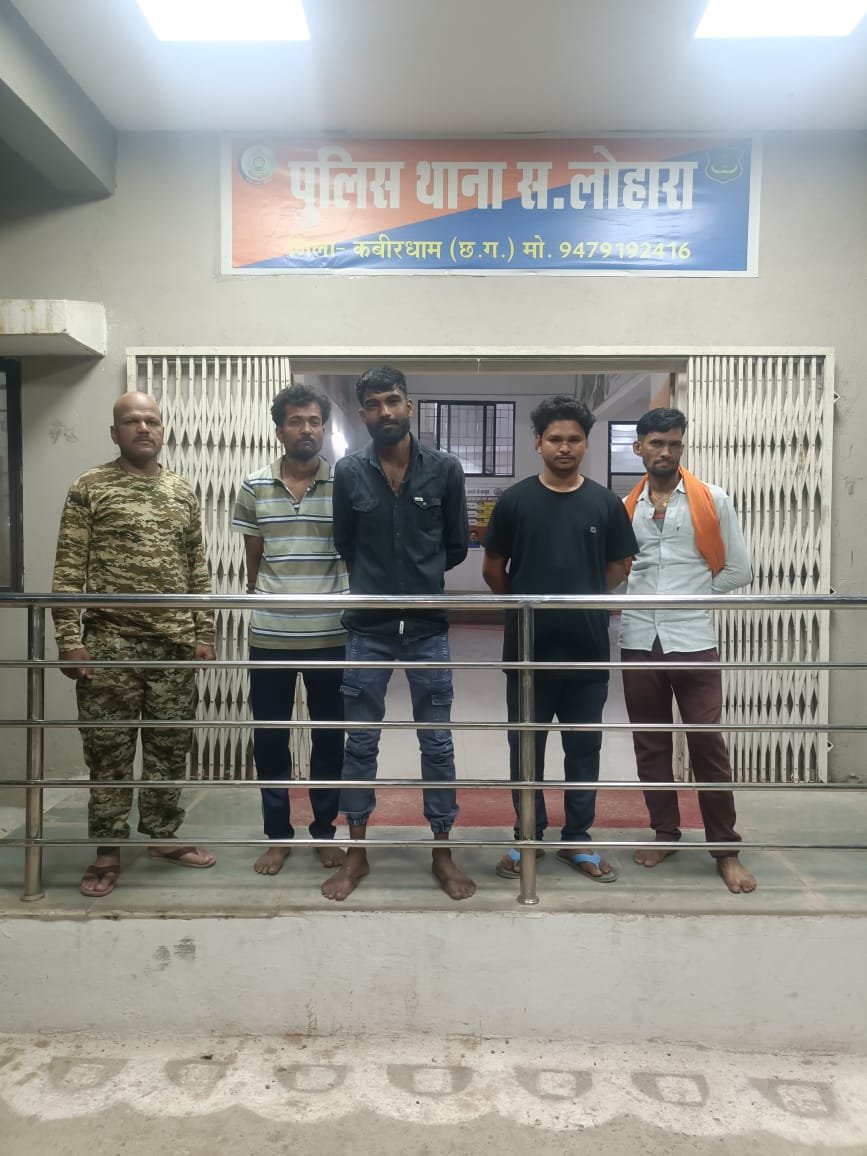 लोहारा पुलिस की बड़ी कार्रवाई: जुआ खेलते 4 आरोपी गिरफ्तार, नगदी समेत सामान जब्त