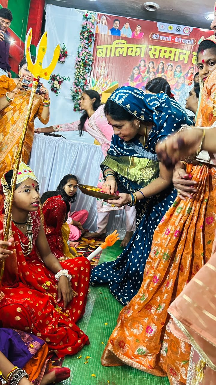 551 बालिकाओं का पूजन कर दिया सम्मान, शिक्षा और सशक्तिकरण का संदेश